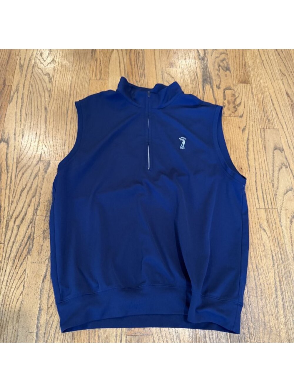 DONALD ROSS MENS MEDIUM GOLF 3/4 ZIP VEST NAVY BLUE